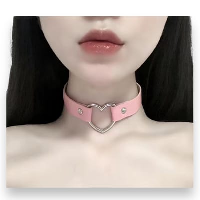 Sexy Punk Style Choker in Roze