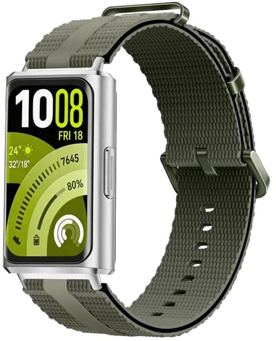 Strap-it Sportief siliconen bandje geschikt voor Huawei band 11 / Huawei band 11 Pro - Legergroen