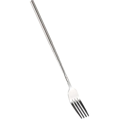 Fourchette télescopique à long manche pour barbecue, couverts en acier inoxydable pour fruits et desserts L