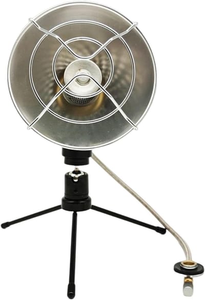 Terraskachel - Buitenverwarmer - Buiten verwarmen - 360 graden draaibaar - 17.5 cm hoog - Zilverkleurig