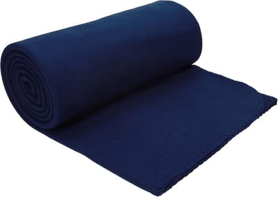 Warme Fleece Plaid 130x170 cm Donkerblauw - Zachte & Pluche Sofa Deken