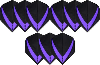 Darts Set 3 sets (9 stuks) Super Sterke - Paarse - Vista-X - flights - darts flights
