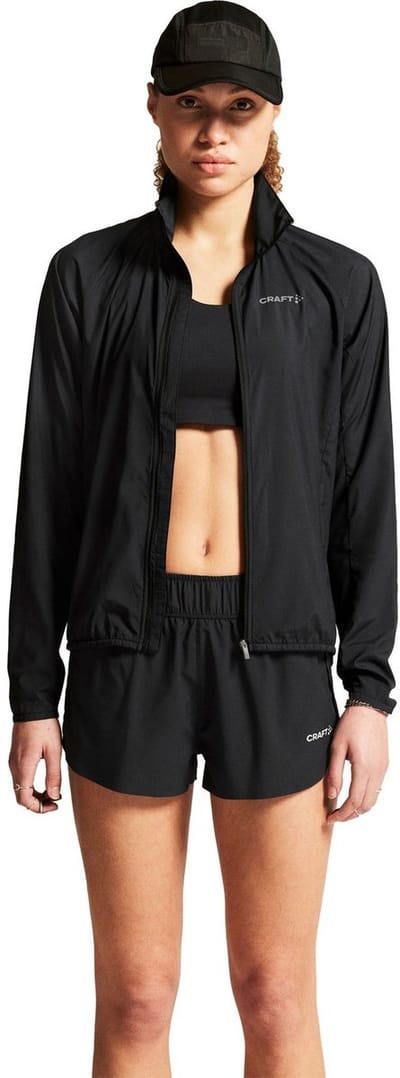 Craft Core Essence Wind Jacket Dames - Zwart | Maat: M