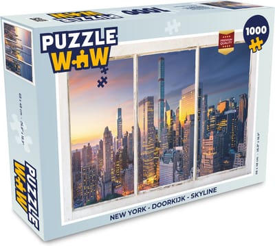 Puzzel New York - Doorkijk - Skyline - Legpuzzel - Puzzel 1000 stukjes volwassenen