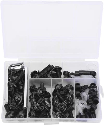 Dailygoods- Motorkuipbouten Set 158-delig - Bevestigingsmotor - Aluminium Bevestigingsclips - Moeren - Pakkingsleutelset - Eenvoudig te installeren - Kuipbouten