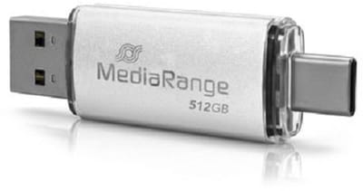 MediaRange MR940-1 USB flash drive 512 GB USB Type-A / USB Type-C 3.2 Gen 1 (3.1 Gen 1) Zilver