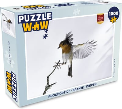 Puzzel Roodborstje - Tak - Dieren - Legpuzzel - Puzzel 1000 stukjes volwassenen