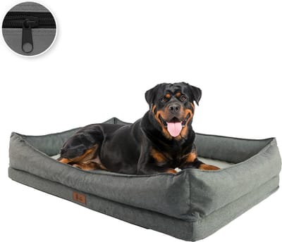 Pet Perfect Luxe Orthopedische Hondenmand - Orthopedisch Hondenkussen -Afneembare hoes - Wasbaar - Met Rits - Hondenbed - 112x81 cm - XL