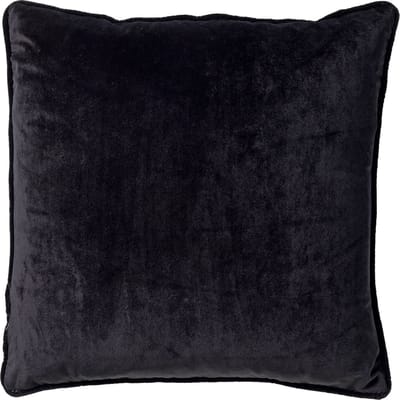 Dutch Decor FINN - Sierkussen 45x45 cm - velvet - effen kleur - Raven - zwart - Inclusief binnenkussen - Luxe kussens voor woonkamer & bank