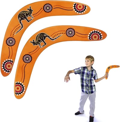 2 Stuks Houten V-vormige Boomerang voor Kinderen en Volwassenen - Buiten Speelgoed voor Sport en Vermaak