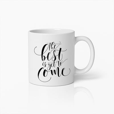 Inspirerende Koffiemok "Het Beste Moet Nog Komen" – Motiverend Cadeau voor Positieve Mensen