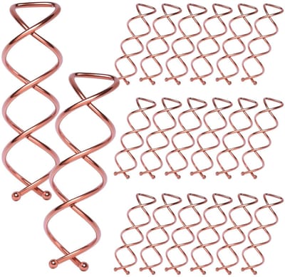 Haarspelden – Set van 20 – Spiraalspelden – Zacht ontwerp met afgeronde uiteinden – Geschikt voor vrouwen, meisjes en kinderen – Ideaal voor opsteekkapsels, twists en knotten – Stijlvol – Haarstylingaccessoires – Roségoud