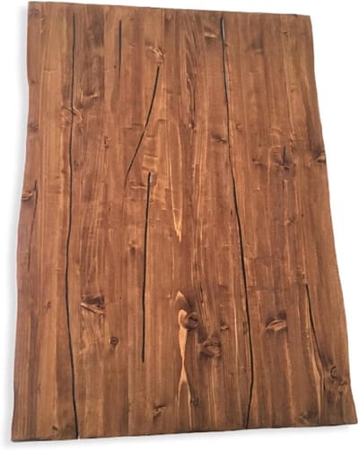 Tafelblad Massief Hout - Rustieke Vervanging - Keuken Werkkamer - Ambachtelijke Afwerking - 80 x 60 cm - Bruin