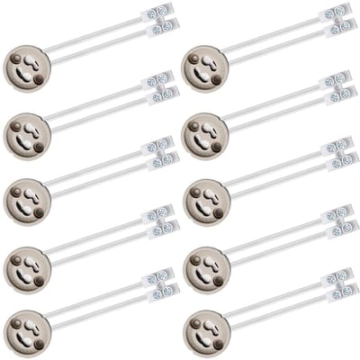 Lampfitting GU10 - Keramische Lamphouder - Verlichting Installeren - Hoge Kwaliteit Siliconen Kabel - 28x16mm
