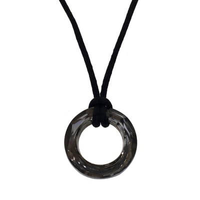 ARLIZI 2349 Ketting Swarovski kristal cosmic ring hanger silver night - 50 cm