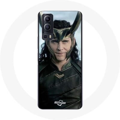 Coque pour Vivo Y72 - Maniacase - Loki Thor Ragnarok - Souple - Noir - Avec Casque