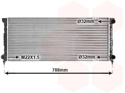 Van Wezel - RADIATOR VOOR VW PASSAT B3 1988-1993 353121253C
