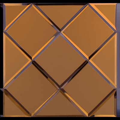 Zelfklevende Mozaïek Tegel - Afimona Copper Glass Mat - Koper Mat - 300x300x4mm