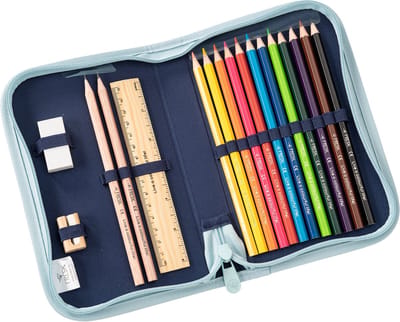 Fresk [Etui met vulling] Jongens – Pennenzak - Etuis voor School - Pennenvak voor Kinderen - Schoolspullen - -Blauw - Submarine