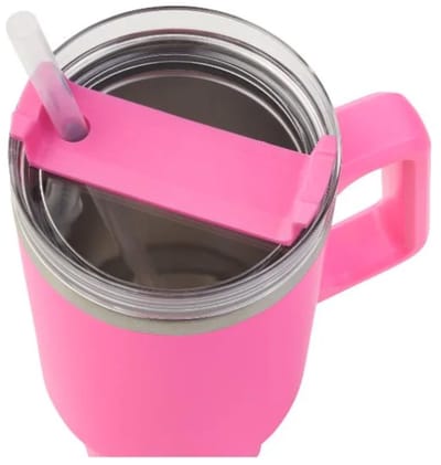 Livarno Home - RVS Drinkbeker 1.2L - XXL Drinkbeker - Warme & Koude dranken - Roze - BPA Vrij - Ideaal voor onderweg of in de sportschool