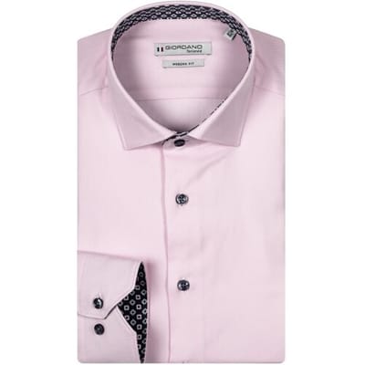 Giordano Overhemd Maggiore Bold Twill Semi Cutaway Licht Roze / male