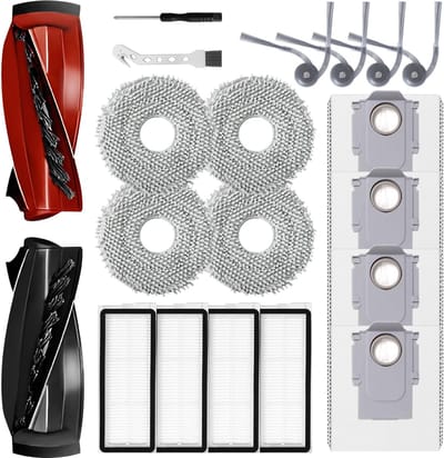 Dailygoods- Robotstofzuiger Accessoireset - 20-delige Reserveonderdelen - Compatibel met Qrevo S5V/Qrevo Curve/Qrevo Edge - Onderhoudsset - Hoogwaardige Kwaliteit - Stofzuigerrobot