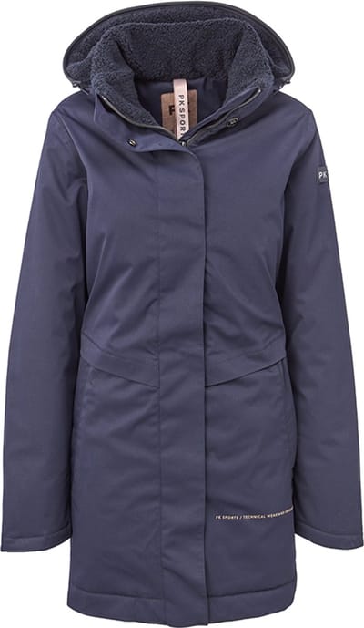PK International - Winterjas - Dames - Waterdicht - Ademend - Winddicht - Gewatteerd - Capuchon - Zarino - Ebony - Donkerblauw - S/36