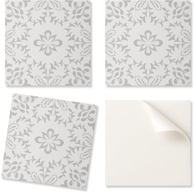 Zelfklevende vinyltegels met bloemenpatroon en details, 20x20x20 cm