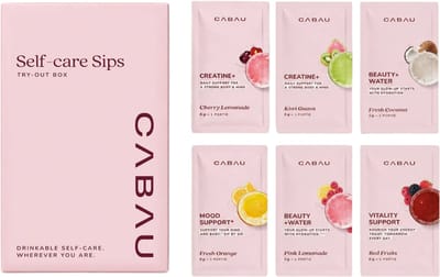 Cabau - Self-Care Sips Try-Out Box – Proefpakket met 6 functionele limonades – voor glow, focus, energie en kracht - ontdek jouw favoriete smaak - gift/cadeauset