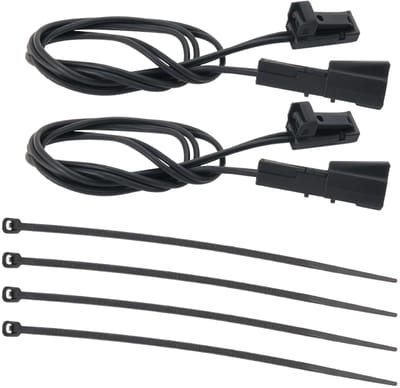 Dailygoods- Stekker 2-pins - Auto Reparatie Stekker - 40 cm Kabel - Kunststof - Compatibel met Volkswagen - Inclusief Kabelbinders - Autostekker