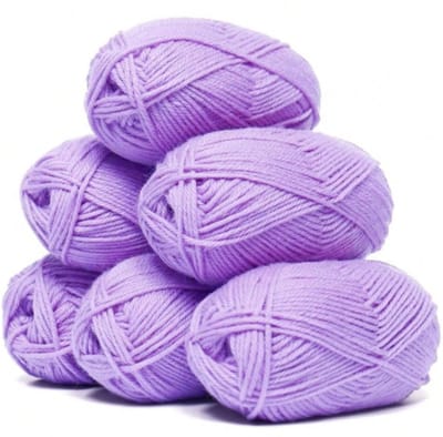 Chipa - Melkgaren Set Lila – 6x 25 Gram – 100% Acryl – Totaal 150 Gram – Zacht Haak- en Breigaren - Diverse Garen - Hobby & Handwerk - Naaien Accesoires - Naaigaren - Bordure - Naaibenodigheden