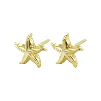 New Bling 9NBSAM-G190078 Gouden oorknopjes - Dames - Zeester - 6,5 x 6,5 mm - 14 Karaat - Goud