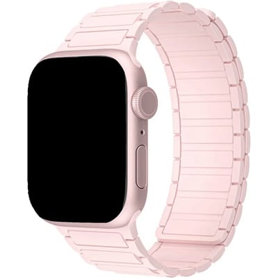 123watches bandje Zyro - siliconen - lichtroze - 38 · 40 · 41 & 42 mm - Geschikt voor Apple Watch series 1/2/3/4/5/6/7/8/9/10/11/12/SE/SE2/SE3