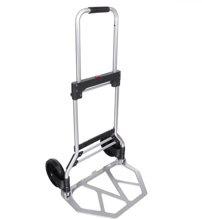 Opvouwbare transportwagen - kruiwagen 42 x 28 x 97 cm - draagbaar en max. 100 kg - met automatisch vouwen en uittrekbare handgreep