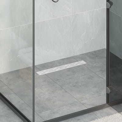 vidaXL - Doucheafvoer - lineair - design - met - 360° - sifon - zilver - 50 - cm