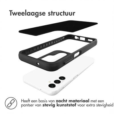 imoshion Hoesje - Geschikt voor Samsung Galaxy A14 (5G) / A14 (4G) - Hybrid Carbon Case - Zwart