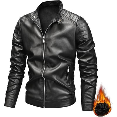 Veste en Cuir pour Homme Printemps et Automne Nouvelle Veste Version Coréenne Coupe Slim Épaissie Grande Taille Veste à Col Montant 5XL gray