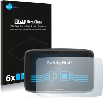 Savvies - Screenprotector voor TomTom Go Professional 6250 - Folie Beschermfolie transparant 6 Stuks