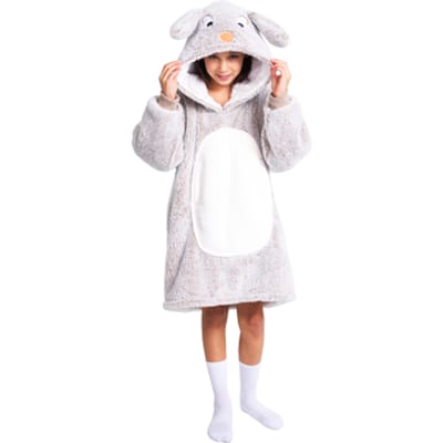 Noxxiez Hoodie Deken Konijn - Kinderen - Oversized Knuffeltrui 160cm.