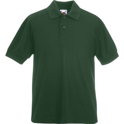 Fruit of the Loom Kinderen/Kinderen Unisex 65/35 Pique Polo Shirt (Bottle Groen)