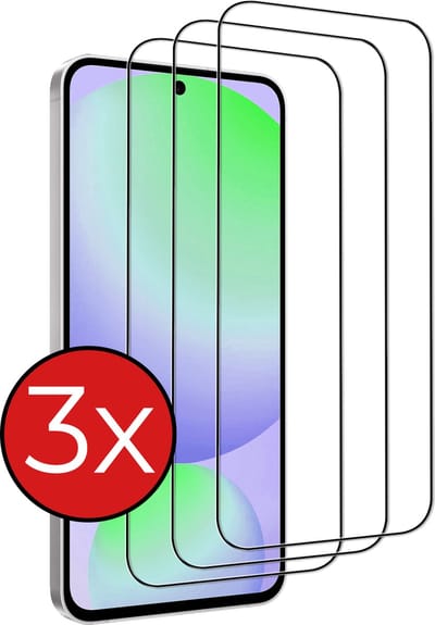 Screenprotector - 3 Stuks - Geschikt voor Samsung Galaxy S24 FE - Full Cover - Beschermglas - Gehard Glas - Tempered Glass - Screen Protector