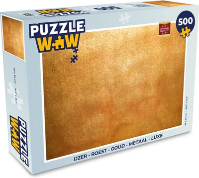 Puzzel IJzer - Roest print - Goud - Metaal - Luxe - Legpuzzel - Puzzel 500 stukjes