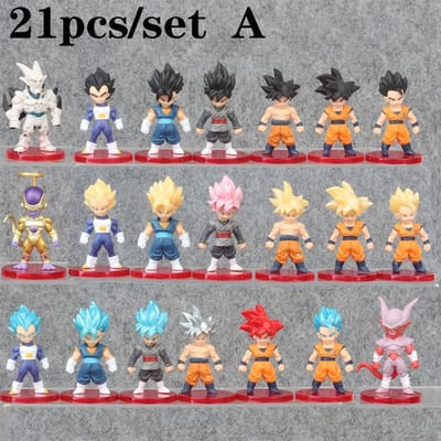 8-21 stuks/partij Dragon Ball Mini Figuur Super Saiyan Goku Vegeta Actiefiguren DBZ Poppen Model Speelgoed Cadeaus