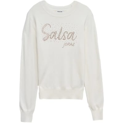Pullover met logo dames Salsa Jeans