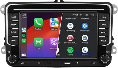 Autoradio geschikt voor Volkswagen | 2GB + 32GB | 2003 t/m 2019 | Android 13 | CarPlay & Android Auto