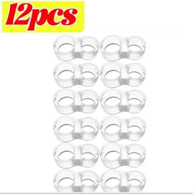 Deurstopper transparant 12 stuks - deurklinkbuffers - dubbele deurstopper - deurklinkstopper - deurgreepbescherming - deurgreepbeschermer eenvoudig gemonteerd
