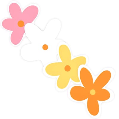 8x Sticker Madelief - bloemen - bloem - moederdag