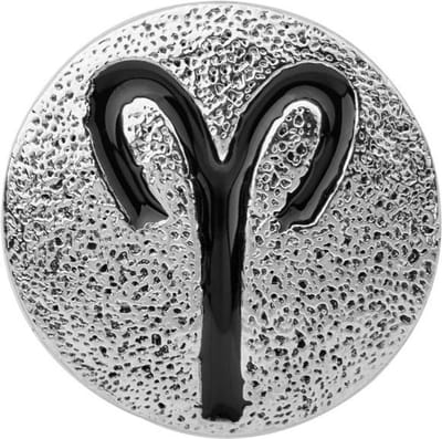 Quiges - Dames Click Button Drukknoop 18mm Horoscoop Ram - EBCM262
