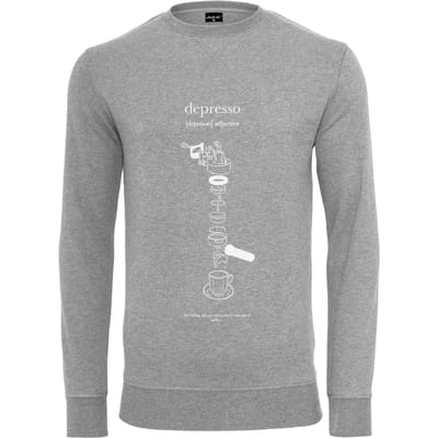 Mister Tee - Depresso Crewneck sweater/trui - XL - Grijs