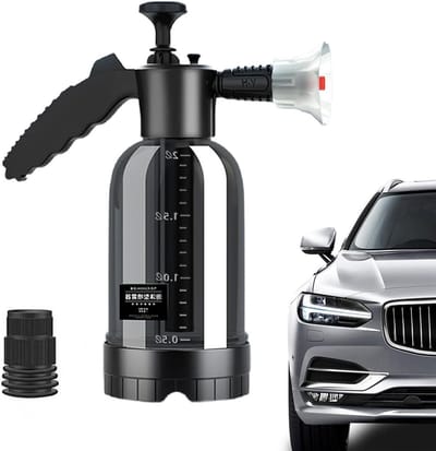 Schuimspuit Auto - Waterkan Tuin - Voertuig Reinigen - Twee Spuitkoppen - 2 Liter Capaciteit - Zwart